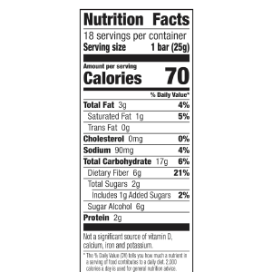 Fiber One 70 Calorie Soft-Baked Bars Cinnamon Coffee Cake 18 ct-nf