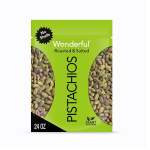 Wonderful Pistachios No Shells Roasted & Salted Nuts 24 Ounce Resealable Bag Good Source of Protein Gluten Free On the Go Snack-main