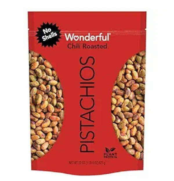 Wonderful Pistachios No Shells Chili Roasted Nuts 22 Ounce Resealable Bag Healthy Snack Protein Snack Pantry Staple-main