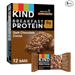 KIND Breakfast Healthy Snack Bar Dark Chocolate Cocoa Gluten Free Breakfast Bars 8g Protein 1.76 OZ Packs 6 Count-main