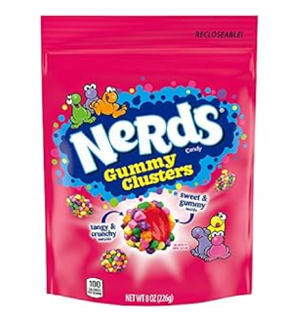 Nerds Gummy Clusters Candy Rainbow Resealable 8 Ounce Bag-main