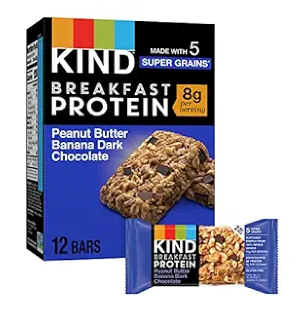 KIND Breakfast Healthy Snack Bar Peanut Butter Banana Dark Chocolate Gluten Free Breakfast Bars 8g Protein 1.76 OZ Packs 6 Count-main