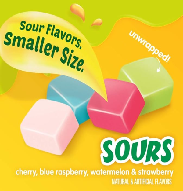 STARBURST Minis Sours Candy bag 8.0 Ounce Pack of 8-back