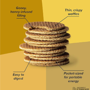 Honey Stinger Organic Honey Waffle Energy Stroopwafel for Exercise Endurance and Performance Sports Nutrition for Home & Gym Pre & During Workout Box of 16 Waffles 16.96 Ounce-back