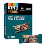 KIND Minis, Dark Chocolate Nuts & Sea Salt Healthy Snacks Gluten Free Low Calorie Snacks Low Sugar 10 Count-main