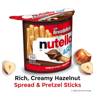 Nutella & GO! Bulk 12 Pack Hazelnut And Cocoa Spread With Breadsticks Snack Cups 1.8 Oz Each-back