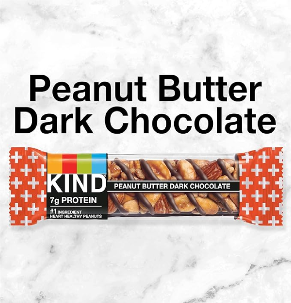 KIND Nut Bars Favorites Variety Count 1.4 Ounce 12 Count Dark Chocolate Nuts and Sea Salt Peanut Butter Dark Chocolate Caramel Almond and Sea Salt-back