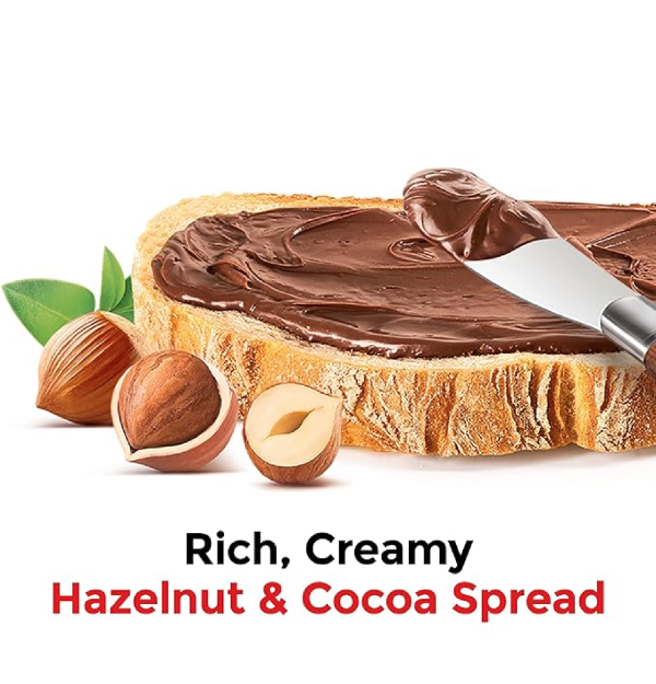 Nutella Hazelnut Spread With Cocoa For Breakfast 35.3 Oz Jar-back