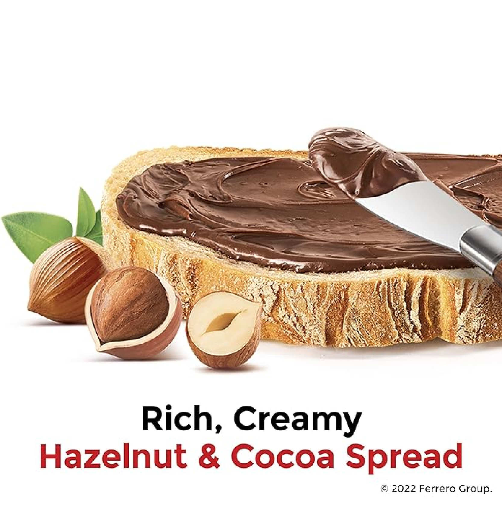 Nutella Hazelnut Spread With Cocoa For Breakfast 13 Oz Jar-back