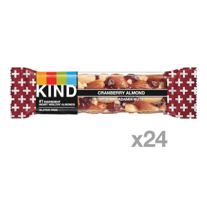 KIND Bars Cranberry Almond Healthy Snacks Gluten Free 5g Protein 24 Count-back