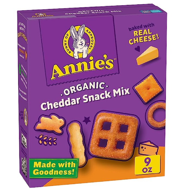 Annie's Organic Cheddar Snack Mix With Assorted Crackers and Pretzels 9 oz.-main