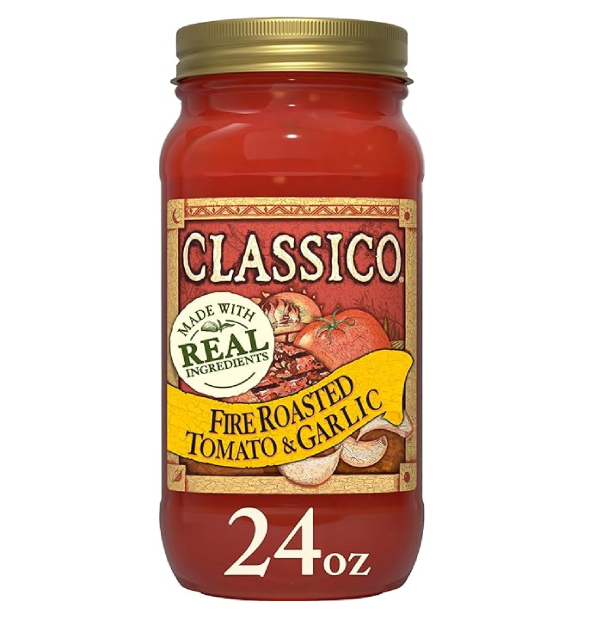 Classico Fire Roasted Tomato & Garlic Spaghetti Pasta Sauce 24 oz Jar-main