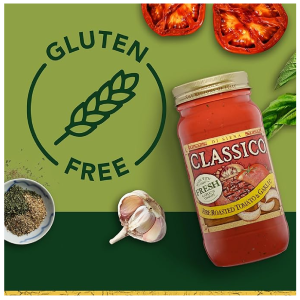 Classico Fire Roasted Tomato & Garlic Spaghetti Pasta Sauce 24 oz Jar-back 2