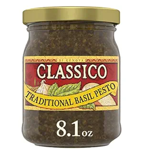 Classico Signature Recipes Traditional Basil Pesto Sauce & Spread 8.1 oz Jar-main