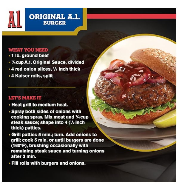 A.1. Original Steak Sauce 15 oz Bottle-back 3