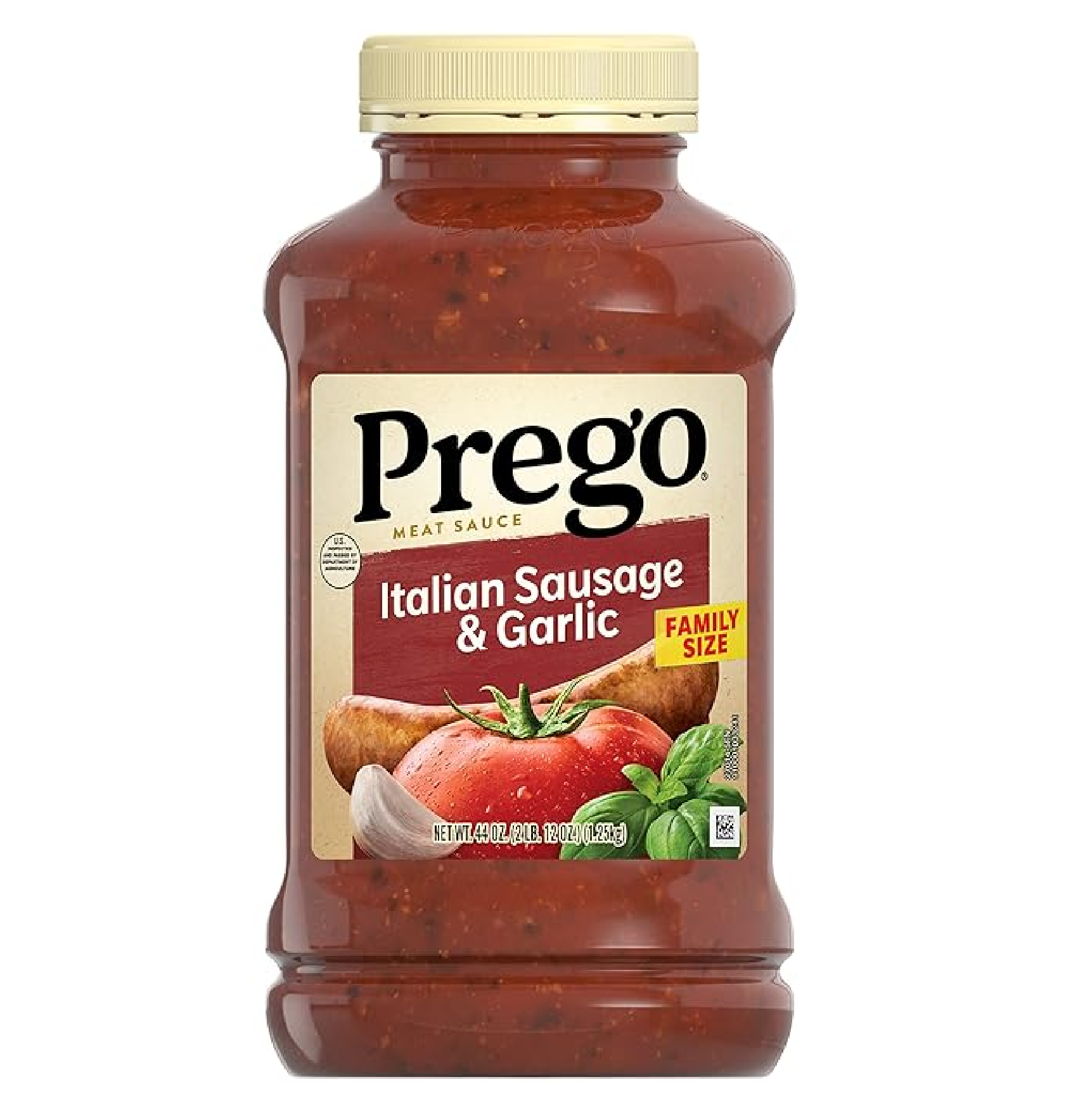 Prego Italian Sausage and Garlic Meat Sauce 44 OZ Jar-main