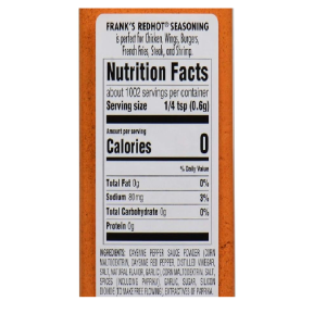 Frank's RedHot Original Seasoning 21.2 oz One 21.2 Ounce Container of Hot Sauce Seasoning Blend of Savory Garlic and Spicy Cayenne Pepper Perfect for Dry-Rubs-nf