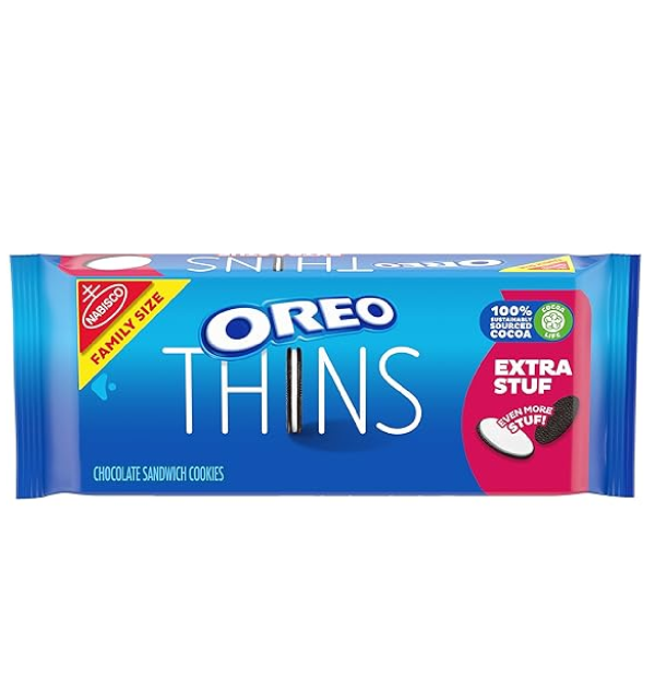 OREO Thins Extra Stuf Chocolate Sandwich Cookies Family Size 13.97 oz-main