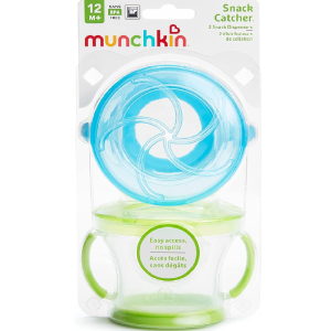 Munchkin Snack Catcher Toddler Snack Cups 2 Count Pack of 1 Blue/Green-back 4