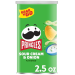 Pringles Potato Crisps Chips Lunch Snacks On-the-Go Snacks Grab N' Go Sour Cream and Onion 2.5oz Can 1 Can-main