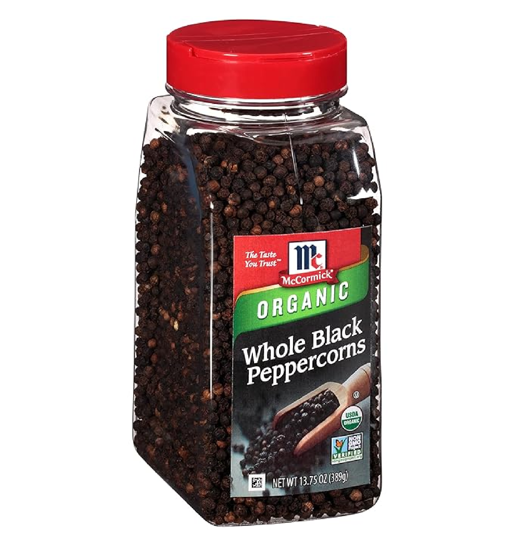 McCormick Organic Whole Black Peppercorns 13.75 oz-main