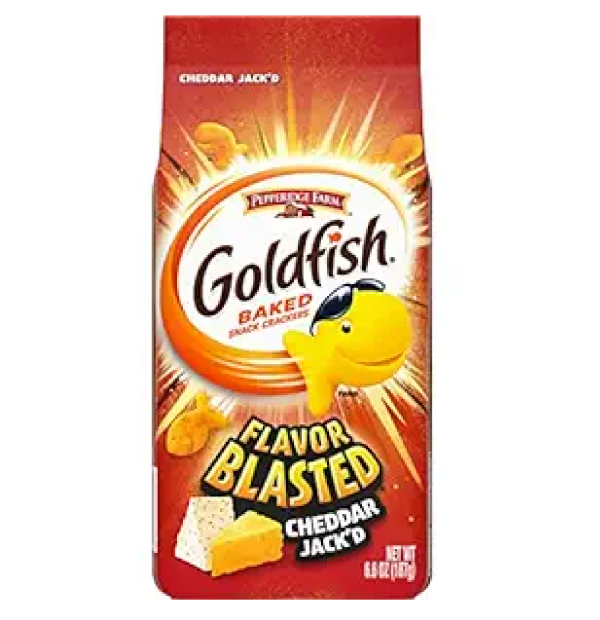 Goldfish Flavor Blasted Cheddar Jack'd Crackers Snack Crackers 6.6 oz bag-main