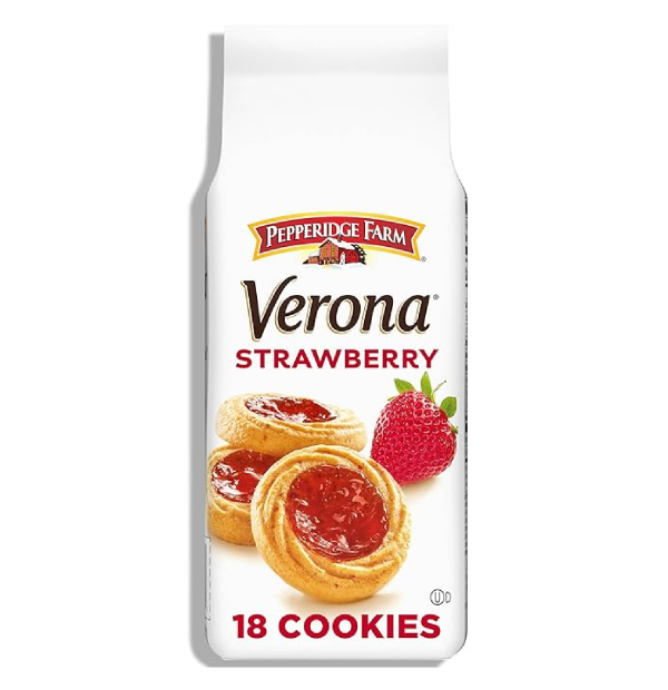 Pepperidge Farm Verona Strawberry Thumbprint Cookies 6.75 OZ Bag 18 Cookies-main