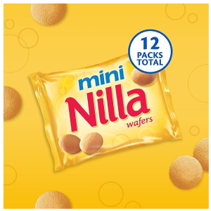 Nilla Wafers Mini Cookies Vanilla Wafers 12 Snack Packs-back