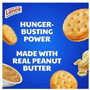 Lance Sandwich Crackers Toasty Peanut Butter 10 Individually Wrapped Packs 6 Sandwiches Each-back 2