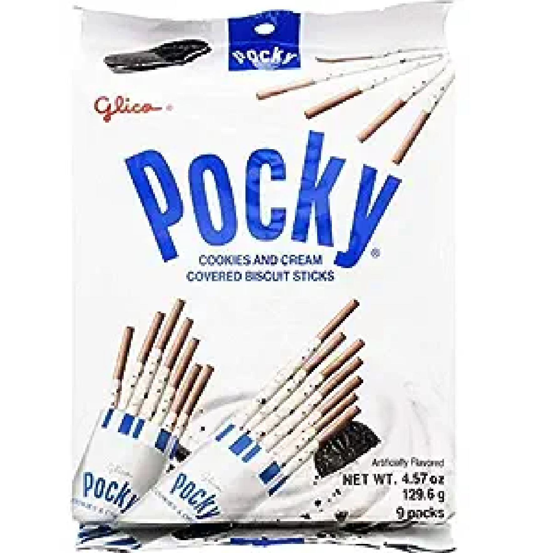 Glico Cookie And Cream Covered Cocoa Biscuit Sticks 4.57 Ounce-main