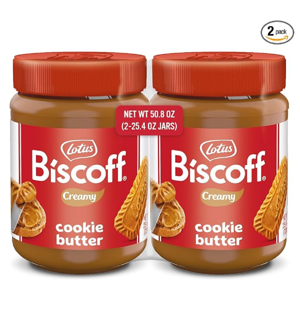 Lotus Biscoff Cookie Butter Spread Creamy non GMO + Vegan 25.4 oz Pack of 2-main