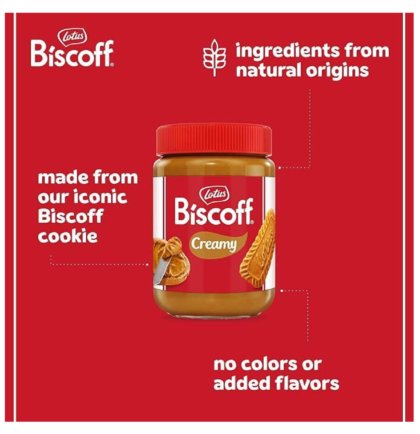 Lotus Biscoff Cookie Butter Spread Creamy non GMO + Vegan 25.4 oz Pack of 2-back