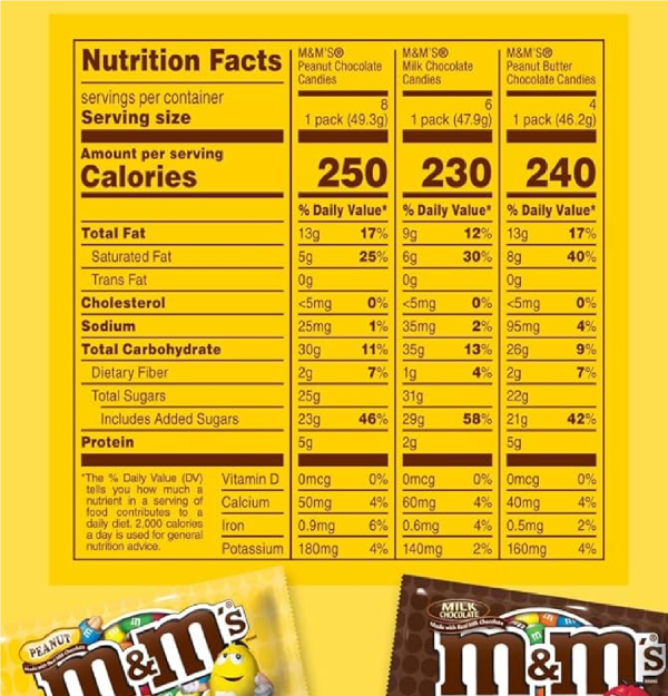 M&M'S Peanut, Peanut Butter & Milk Chocolate Variety Pack Full Size Milk Chocolate Candy Assortment 30.58 oz 18 ct-nf