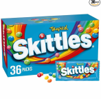 SKITTLES Tropical Summer Chewy Candy Assortment 36 Ct Bulk Candy Box-main