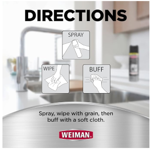 Weiman Stainless Steel Cleaner & Polish Aerosol 17 fl oz-back 2