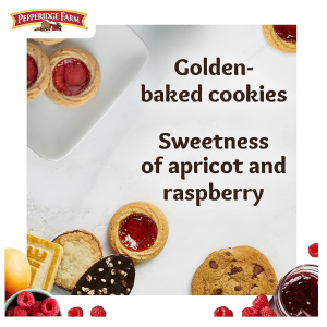 Pepperidge Farm Verona Apricot Raspberry Thumbprint Cookies 6.75 oz. Bag-back