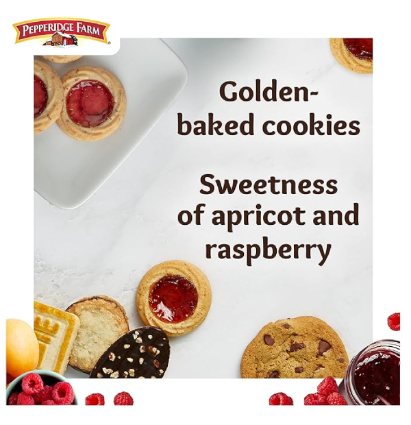 Pepperidge Farm Verona Apricot Raspberry Thumbprint Cookies 6.75 oz. Bag-back