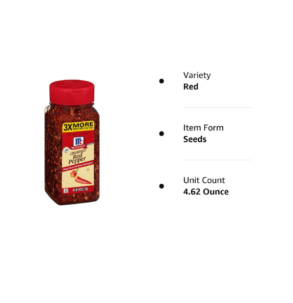 McCormick Crushed Red Pepper 4.62 oz-back 5