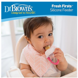 Dr. Brown's Fresh First Silicone Feeder Mint & Grey 2 Count-back 2