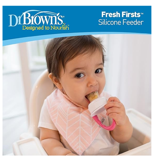 Dr. Brown's Fresh First Silicone Feeder Mint & Grey 2 Count-back 2