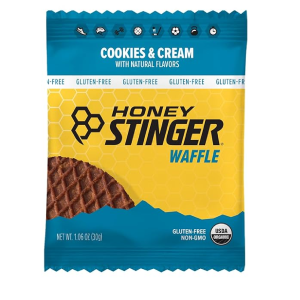 Honey Stinger Organic Gluten Free Cookies & Cream Waffle Energy Stroopwafel for Exercise Endurance and Performance Sports Nutrition for Home & Gym Pre & During Workout 16 Waffles 16.96 Ounce-back