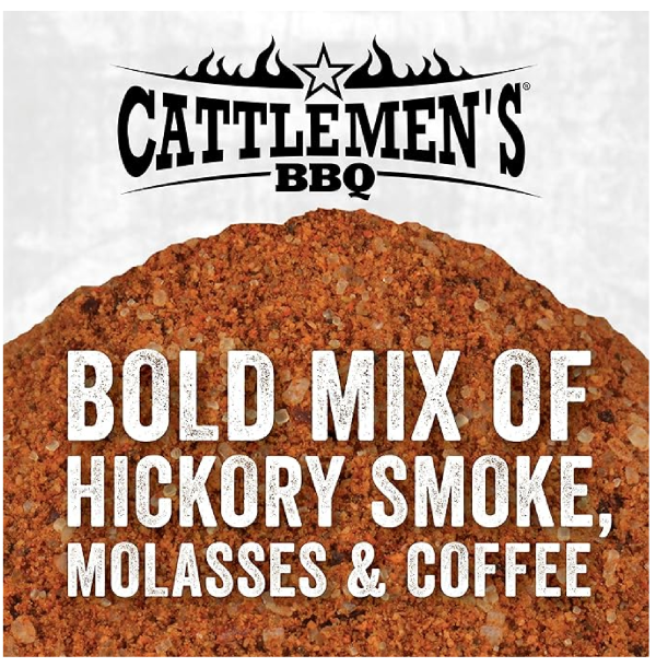 Cattlemen's Cowboy Rub 27.25 Ounce Container of Cowboy BBQ Rub with Hickory Smoke Molasses and Coffee Flavor Perfect for Brisket Chicken or Beef-back