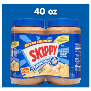 Skippy Peanut Butter Super Chunky 80 oz 2 ct-back