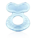 Nuby Silicone Teethe-eez Teether with Bristles Includes Hygienic Case Blue-main