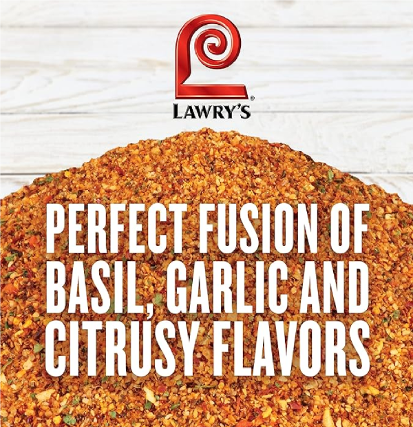 Lawry's Sweet Basil Citrus & Garlic Rub 23 oz Container of Sweet Basil Citrus Seasoning Perfect Spice Blend for Roasts Tenderloins-back 2