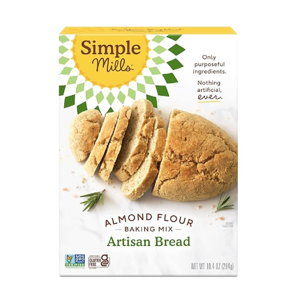 Simple Mills Almond Flour Baking Mix Artisan Bread Mix Gluten Free Plant Based Paleo Friendly 10.4 Ounce Pack of 1-main