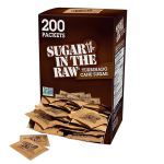 Sugar In The Raw Turbinado Cane Sugar Packets 200 Count Natural Sweetener for Drinks and Baking Vegan Gluten-Free Non-GMO-main