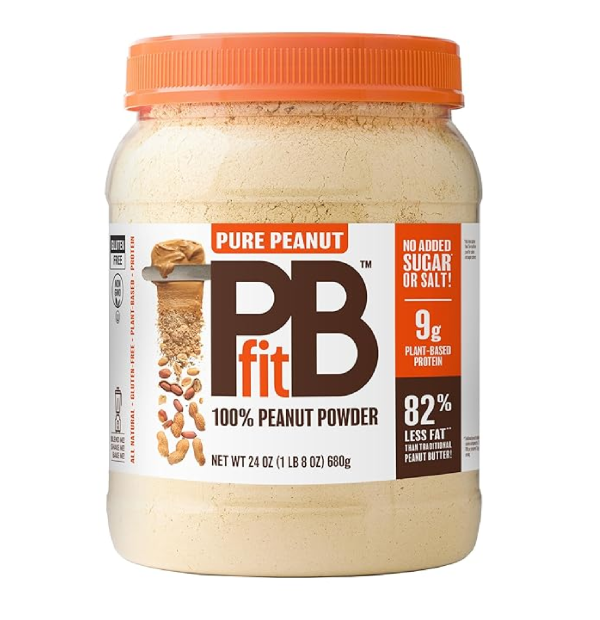 PBfit Pure Peanut, Powdered Peanut Powder Non-GMO Plant-Based Gluten-Free Protein Powder 9g of Protein 9% DV 24 oz-main