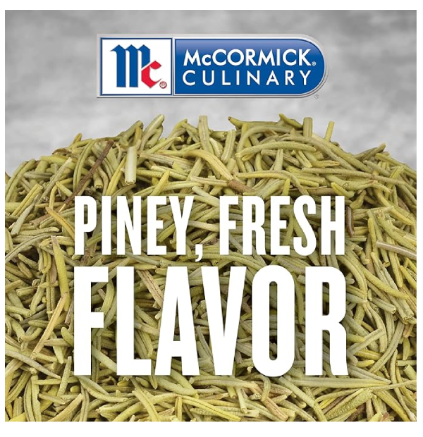 McCormick Culinary Dried Rosemary Leaves 6 Ounce Container of Dried Rosemary Herbs Perfect for Seasoning and Spices Blends for Grilling and Cooking-back 2