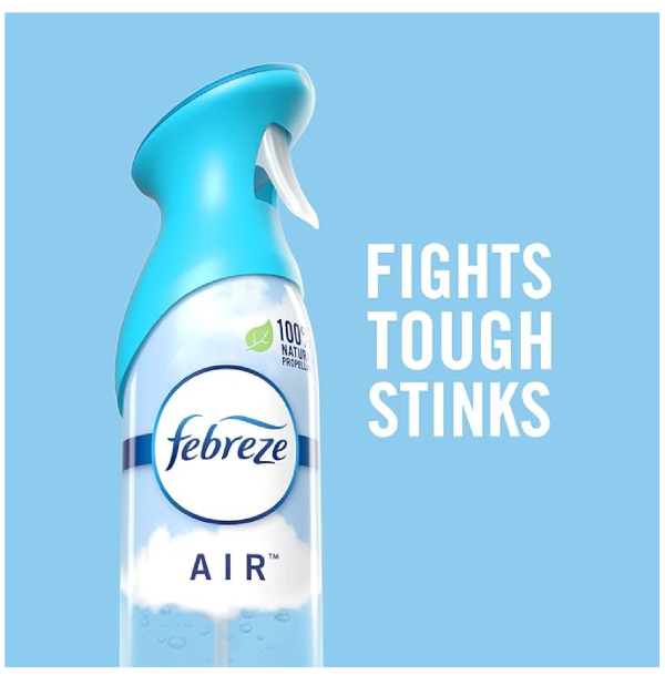 Febreze Odor-Fighting Air Freshener Heavy Duty Crisp Clean 8.8 fl oz Pack of 3-back4